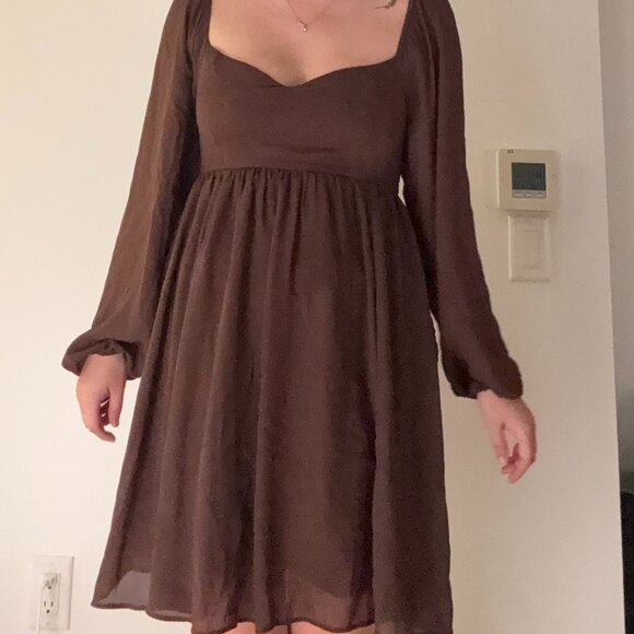 Abercrombie & Fitch Brown Dress (Size M // Lightly Used) - Picture 4 of 8